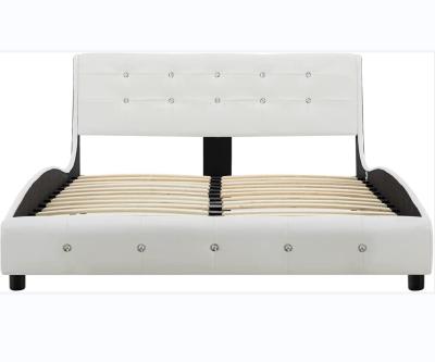 China Good Selling Modern Storage Velvet Headboards Fabric Storage Bedframe King Master Bed With Button for sale