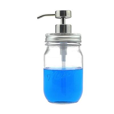 China Wholesale personal care china glass bottle pump lotion dispenser/foaming glass soap mason jar with metal lid for sale