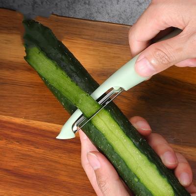 China Household Sustainable Stainless Steel Double Head Fruits And Vegetables Peeling Tool Multifunction Instrument for sale