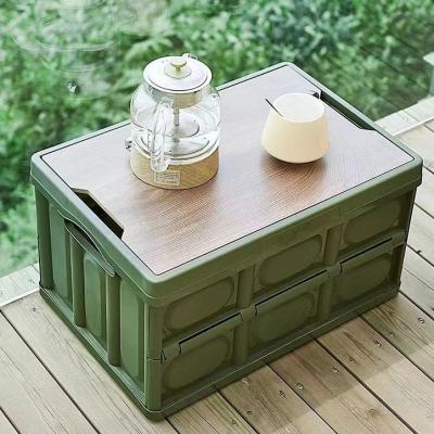 China Viable outdoor storage box car trunk matching covered wagon folding thickened plastic storage toy storage box for sale