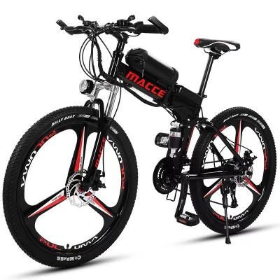 China Wholesale carbon steel car manufacturer lithium battery folding mountain bike 26 inch 21 speed 36V electric adult for sale