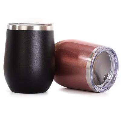 China PORTABLE Personized Vacuum Insulated Coffee Wine Tumbler With Lid And Straw 12oz for sale