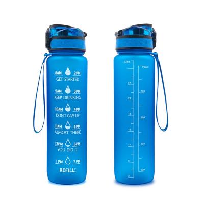 China Sustainable Outdoor 1000ml Color Changing Sport Tritan Water Bottle With Portable Cord for sale