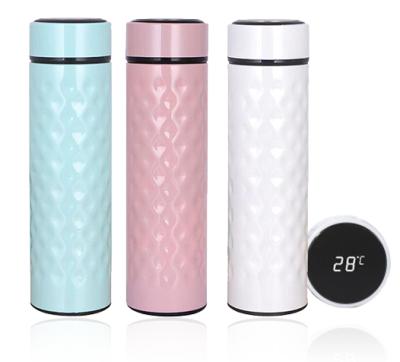 China Sustainable Hot Sale 500ml Temperature Displays Stainless Steel Smart Water Bottle Portable Business Bottle for sale