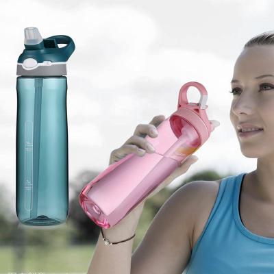 China Amazon sustainable hot sale 750ml sports water bottle autospout straw ashland tritan plastic bottle BPA free for sale