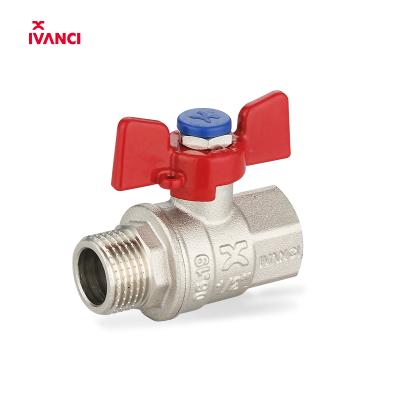 China IVANCI IVC.100218 General Male Female x Ball Valve Superior With Aluminum Butterfly Handle for sale