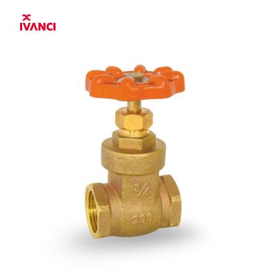 China General IVANCI IVC.01111 FXF Brass Gate Valve Available With NPT Thread For Air Conditioning Installations for sale