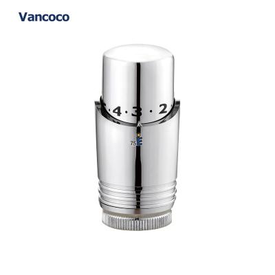 China General Vancoco YK309P Polished Chrome Plastic Thermostatic Radiator Valve Head Manufacturer for sale