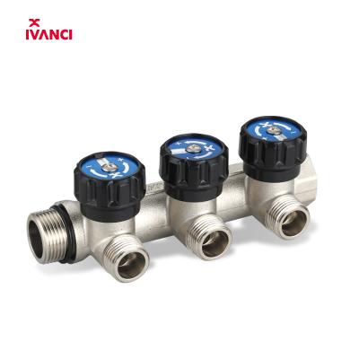 China IVANCI IVC.106600 3 General Ways Brass Plumbing Heating Manifold for sale