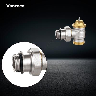 China General Vancoco Angle O Ring Russian Market Polished Nickel Radiator Valves for sale