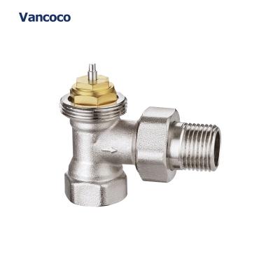 China General Vancoco YK103-J Nickel Plated Angled Brass Manual Heat Radiator Valve Thermostat Valve For Radiator for sale