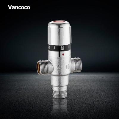 China General Vancoco YK134H Nickel Plated 3 Way Thermostatic Mixing Valve for sale