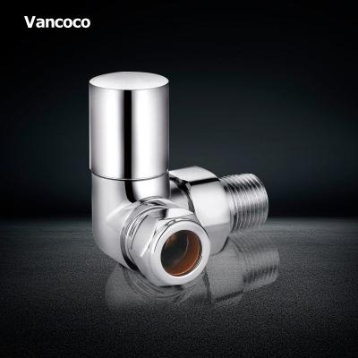 China General Vancoco YK215 Polished Chrome Heater Corner Radiator Control Valve for sale