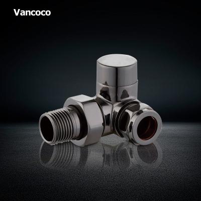 China General Vancoco YK238 Polished Nickel Black Spray Paint Corner Radiator Valve for sale