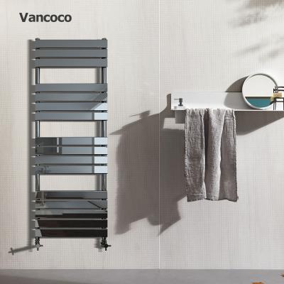 China TD2 Heater 1600*500mm Luxury Black Flat Nickel Spray Paint Pipe Towel Radiator for sale