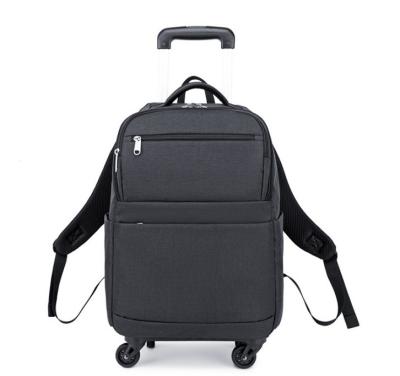 China Fashion Newest Fashion Wheels Rolling Backpack For Men Women Trolley Bag Business Travel Trolley Backpack for sale