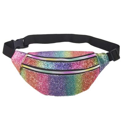 China Water Proof Fanny Pack Women Waist Pack Glitter Cross - Cute Fashion Fanny Packs Women Travel Waist Pack Shiny Body Bags Waist Packs Girls for sale