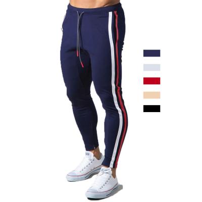 China Mens Sportswear Stripe Leg Jogging Skinny Sweatpants QUICK DRY for sale