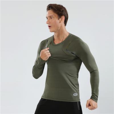 China Antibacterial Mens Tracksuits Sport Running Wear Workout Long Sleeve Shirt for sale