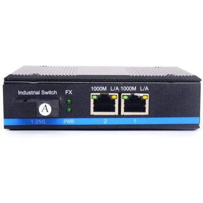 China FTTH FTTB FTTX Network MT-GYJ1004 2 Ports +1 1000M FX Ethernet IP40 Optical Port Industrial Switch 1000M for sale