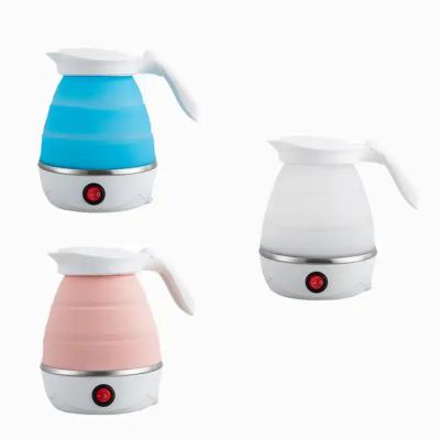 China 360 Degree Rotational Base cheap Baby Grade Silicone Hotel Thermal Insulation Small Kettle Travel foldable water heater for sale