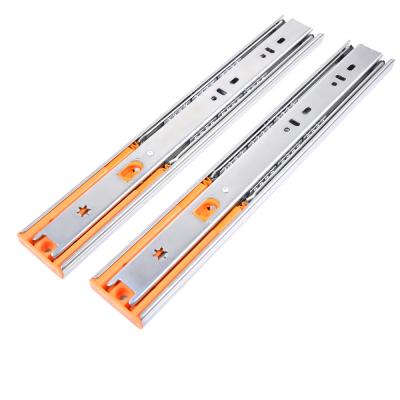 China Modern Three Fold Channel Hydraulic Soft Closing Drawer Slide Promotional Telescopic Furniture Drawer Slide for sale