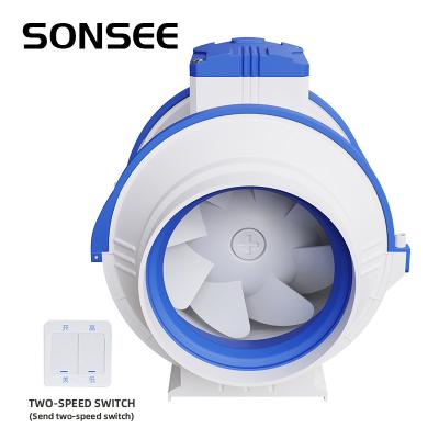 China Hotels 4 inch high power two speed ultra quiet waterproof exhaust fan for hotel home restaurant for sale