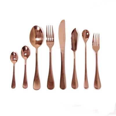 China Sustainable Popular Pink Gold Cutlery Cutlery Set Stainless Steel Cutlery 72pcs For Kitchen for sale