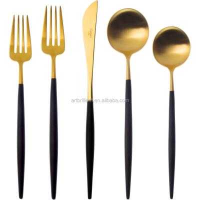 China Sustainable promotion items cutlery goa style rose pink and gold cutipol stainless cutlery for sale