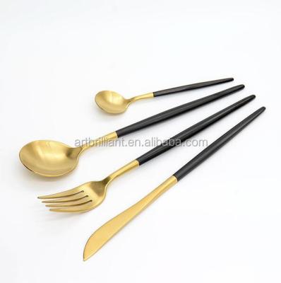 China MOQ Cutipol Design Small Flatware BC2103 OEM Sustainable Cutlery Set Gold Luxury Full Cutlery Set For Wedding for sale