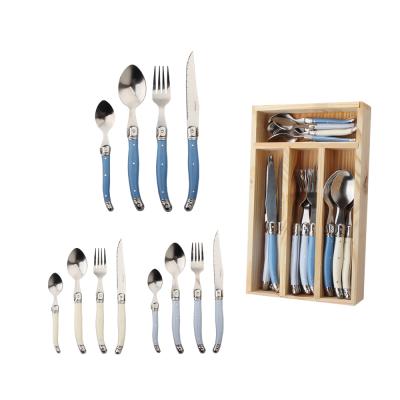 China Viable Cutlery 24pcs Laguiole Messer Loin Knife Set Laguiole for sale