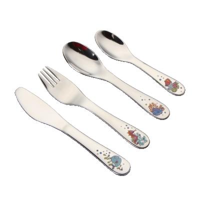 China Viable Kids Cutlery Set Fork and Spoon Knife Kids Cutlery Sublimation Printing for sale