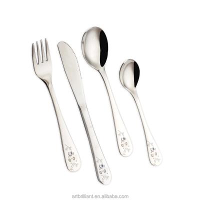 China Baby Cutlery Set 12pcs Sustainable Cast Iron Kit Children's First Baby Cutlery Animal Kids Cutlery for sale