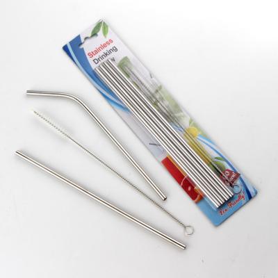 China Sustainable Eco Friendly Durable Stainless Steel Straw With Blister Card For Sale for sale