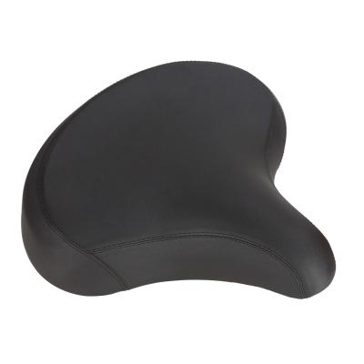 China Comfortable Soft Wide PU Leather Bike Saddle Bicycle Seat Parts Wide Bicycle Saddle for sale