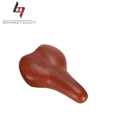 China New Style Men Retro Cattle Leather Mountain Bicycle Saddle for sale