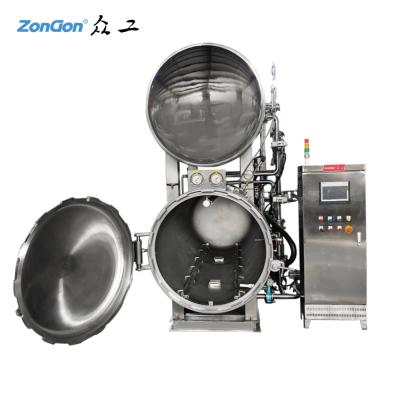 China Rapid Heated Gas Steam Generator Water Immersion Sterilization Food Sterilization Retort for sale