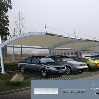 China Fireproof And Waterproof Membrane Structure Shed Design Membrane Structure Car Parking Shed for sale