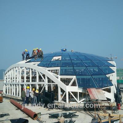 China Structural Covering Metal Roof Skylight With Steel Space Frame Structure For Office Building Roofing for sale