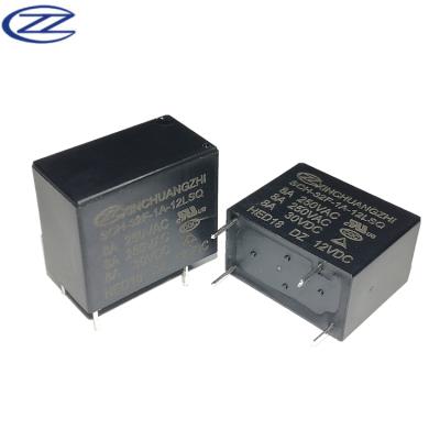 China Relay 24V 4 Pin Micro 8A 0.2W PCB Board Sealed Relay JZC 33F for sale