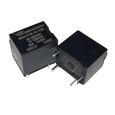 China Xinchuangzhi Sealed T78 5 Pin Car Auto Mini Relay 12V 20A for sale