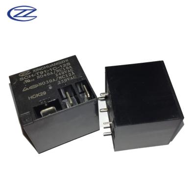 China T91 Sealed Relay 12V 40A PCB Air Conditioning Relay 5 Pin Ammeter With Relay Output for sale