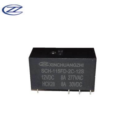 China SCH-115FD DPDT 8Pin Sealed Relay 12 VDC Power Relay for Home Application for sale