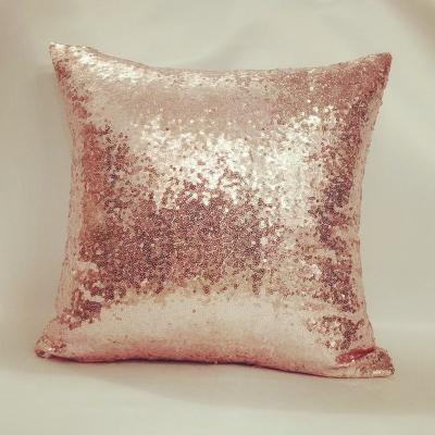 China Luxury Sequin Champagne Square Throw Cushion Cover Therapy Glitter for Home Decoration for sale