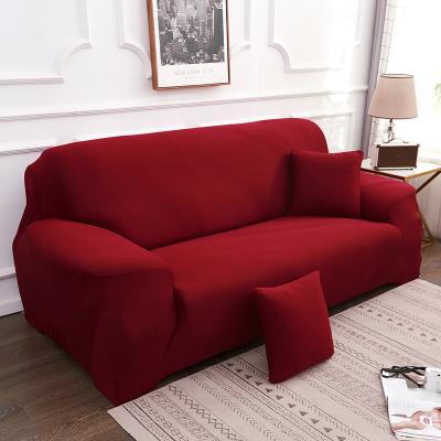 China / Factory Price Universal Single Stretch Burgundy Elastic Jersey Sofa Cover for sale