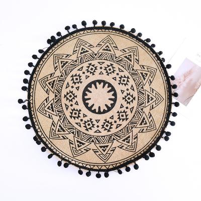 China Oilproof Cotton Burlap Boho Macrame Decoration Table Hot Selling Home Place Mat for sale