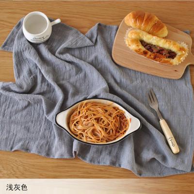 China Factory Price Wholesale Cotton Oilproof Dining Room Gray Placemat Canvas Table for sale