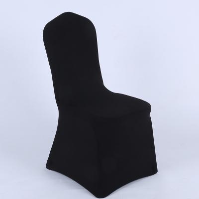 China Free Sample Simple Wholesale Black Spandex Stretch Banquet Chair Cover Decoration for sale