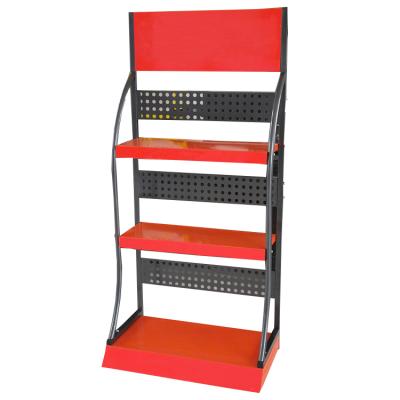 China Single Sided Screw Shelf Product Rack Pegboard Metal Hardware Display Rack for sale