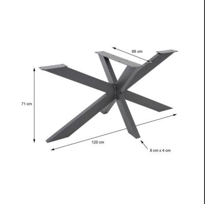 China Modern Factory Custom Powder Coated X Shape Steel Metal Kitchen Dining Table Legs Coffee Table Bench Legs for sale